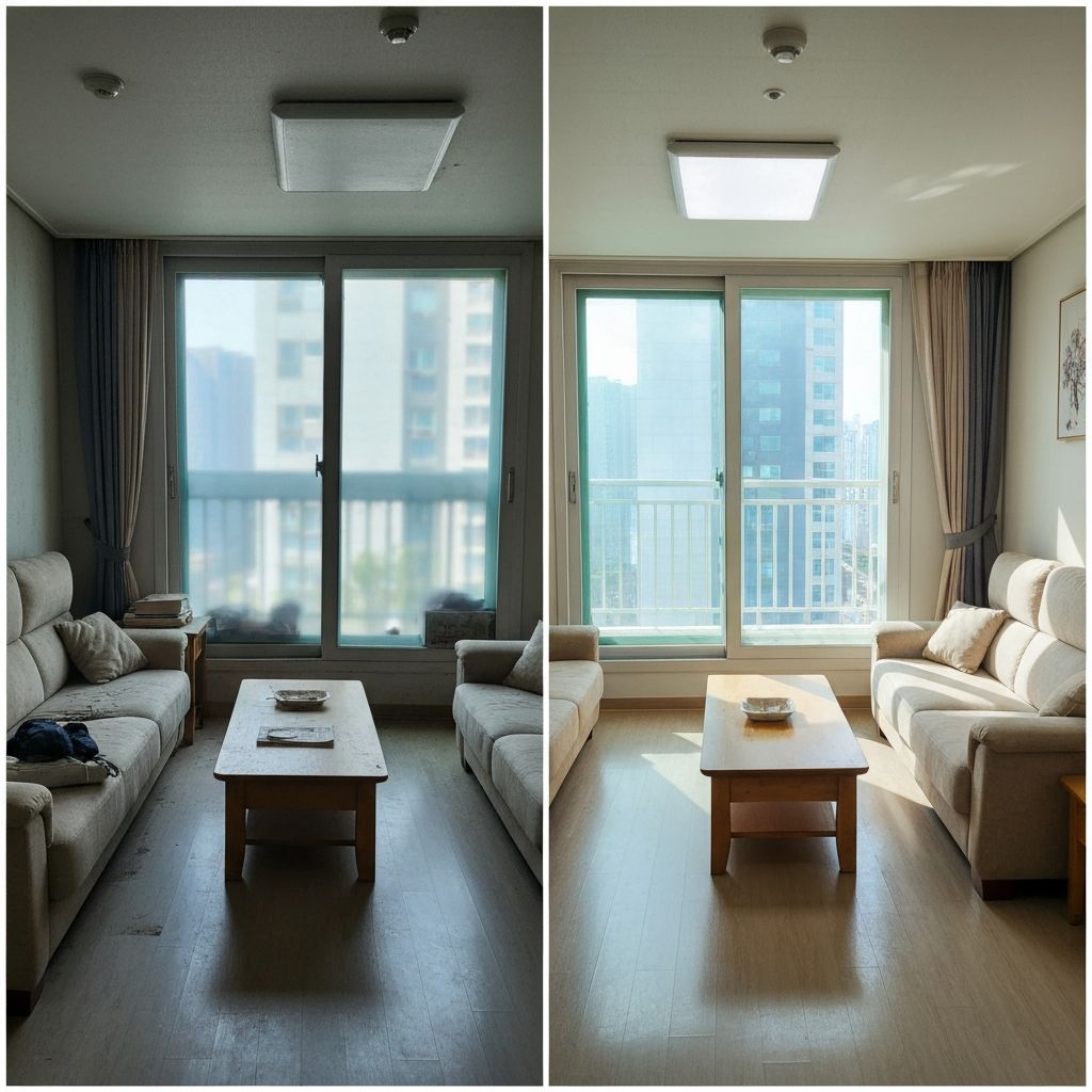 청소 전후 비교 사진